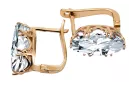 Earrings Vintage craft Zircon Original Vintage 14K Rose Gold vec021r